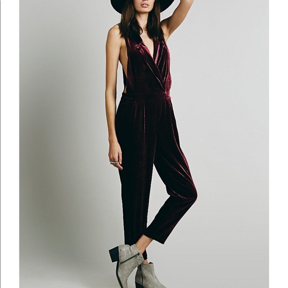 Anthropologie Pants - NWT HARLYN Anthro Velvet Sleeveless Jumpsuit